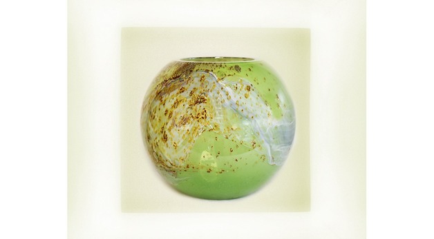 lampe-saturne-millenium-vert-chine val saint lambert