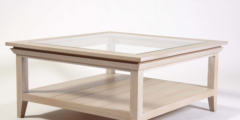 TABLE SALON LINEA CARRE VERRE